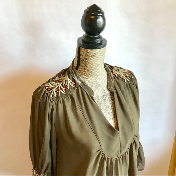 NWT CAROLINA BELLE Boho Embroidered Blouse - Picture 8 of 8